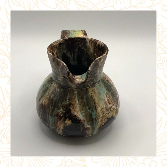 SOLD Pinecroft Canadian Studio Pottery Fundy Redware Creamer - Picture 2 of 7